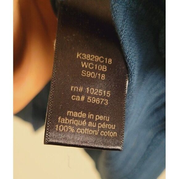 John Varvatos Golf Polo Shirt Teal Blue Textured Knit Short Sleeve Cotton L - Picture 5 of 8